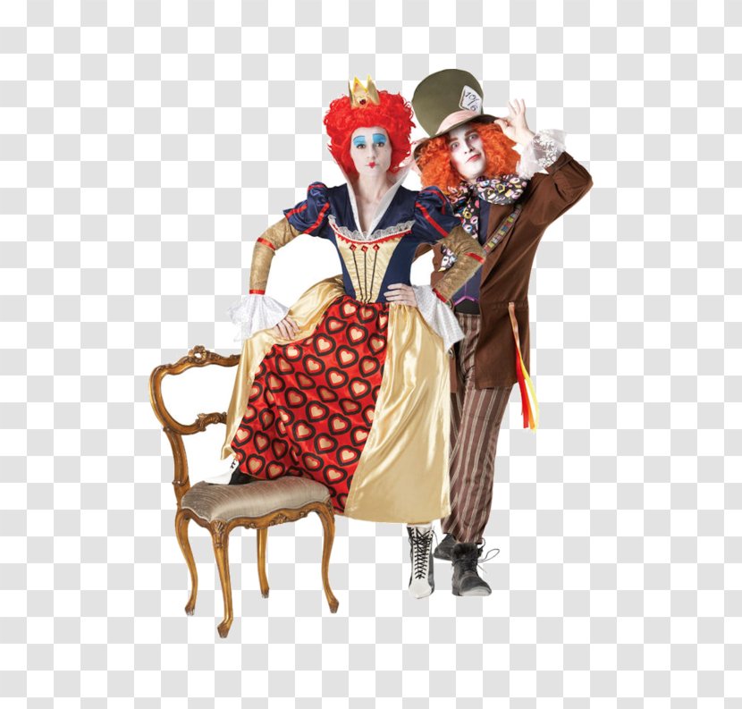 Queen Of Hearts Red Mad Hatter Costume Alice In Wonderland - Halloween - Dress Transparent PNG