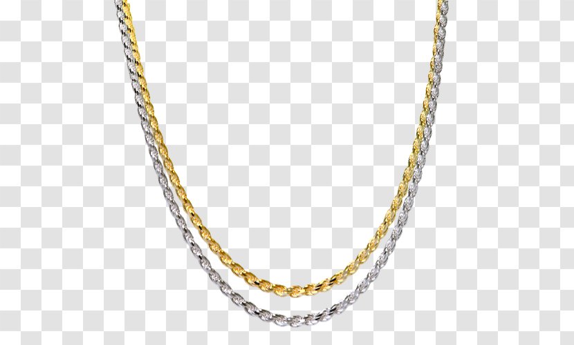 Rope Chain Necklace Figaro Jewellery - Diamond Cut Transparent PNG