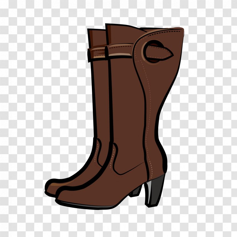 Riding Boot Cowboy - Brown - Beautifully Ms. Boots Transparent PNG