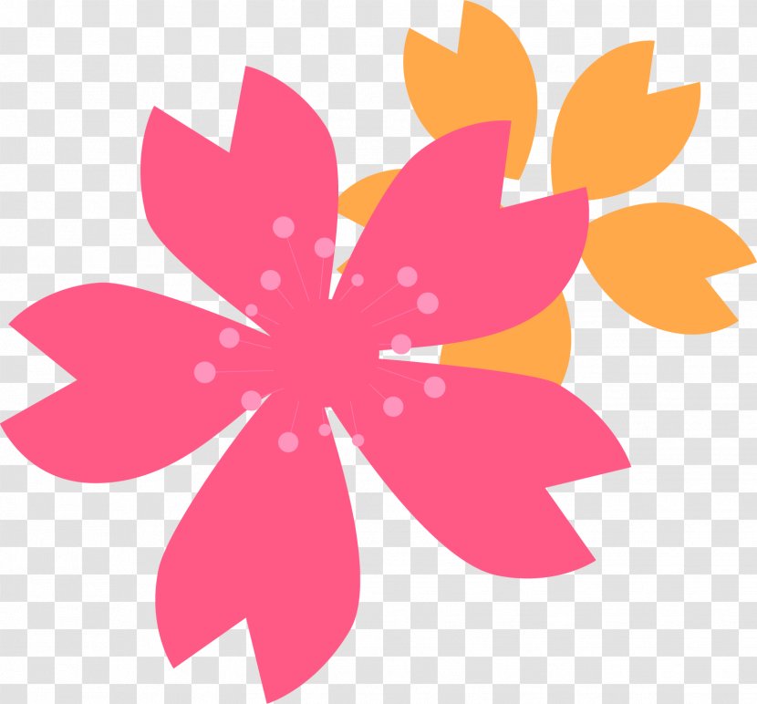 Flower Floral Design Clip Art - Magenta - Vector Transparent PNG