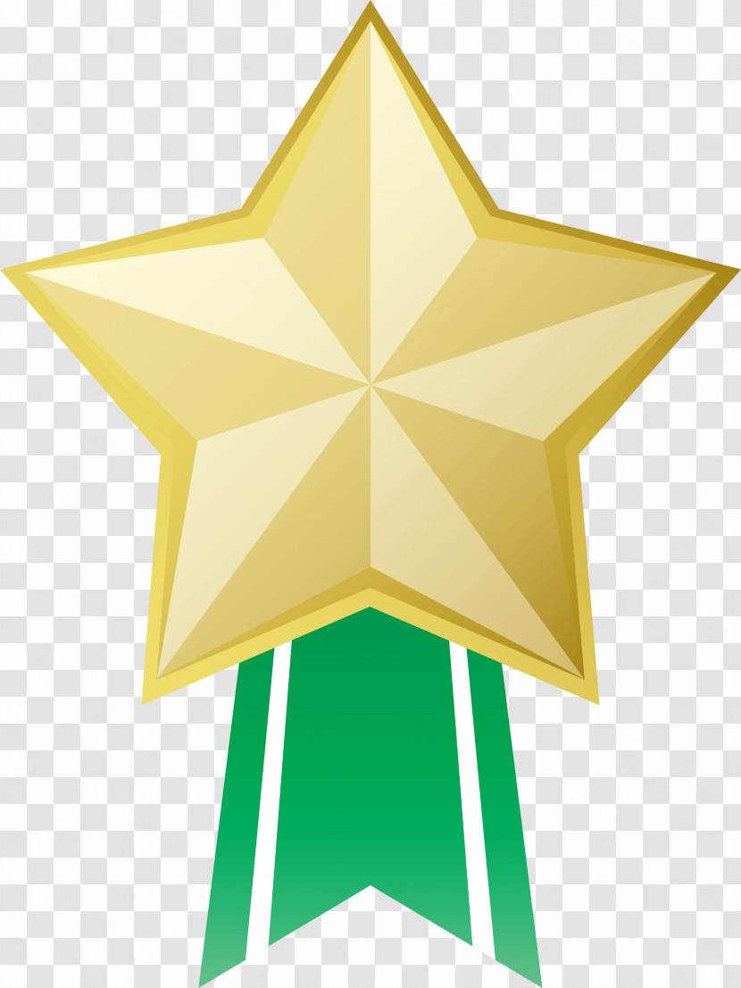 Star Gold Medal Badge Transparent PNG