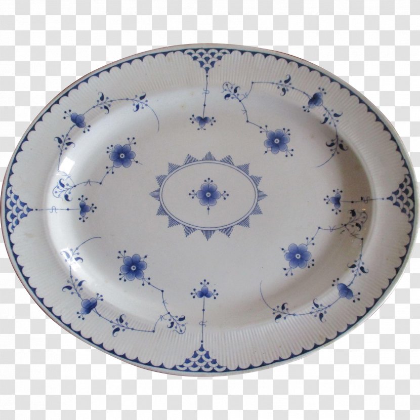Plate Platter Ceramic Porcelain Transferware Transparent PNG