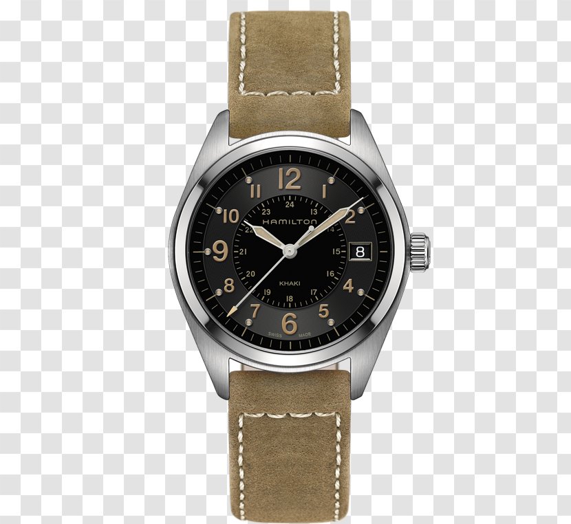 Hamilton Watch Company Quartz Clock Khaki Field Strap Transparent PNG