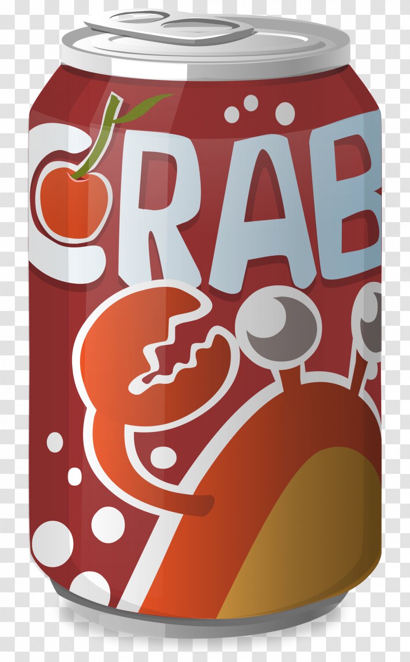 Crab Fizzy Drinks Cola Drawing - Carcinus Maenas - Vector Transparent PNG