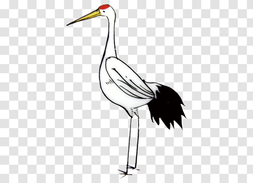 Crane Bird Goose - Black And White Transparent PNG