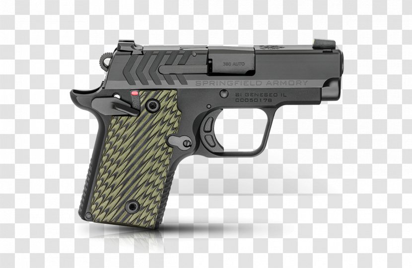 Springfield Armory .380 ACP Concealed Carry Pocket Pistol Firearm - Ranged Weapon Transparent PNG