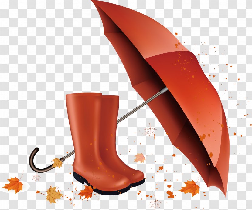 Wellington Boot Umbrella Stock Illustration - Royaltyfree - Rubber Boots And Vector Transparent PNG