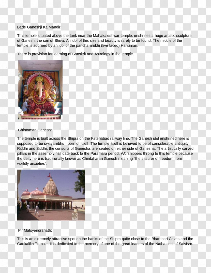 Chintaman Ganesh Temple, Ujjain Brochure Font - Text Transparent PNG