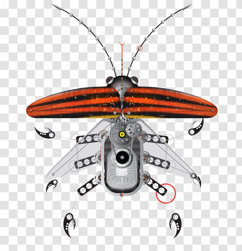 Butterfly Insect Creativity Antenna - Mechanical Beetle Transparent PNG