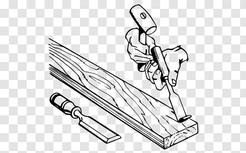 Chisel Hand Tool File Clip Art - White - Useful Vector Transparent PNG