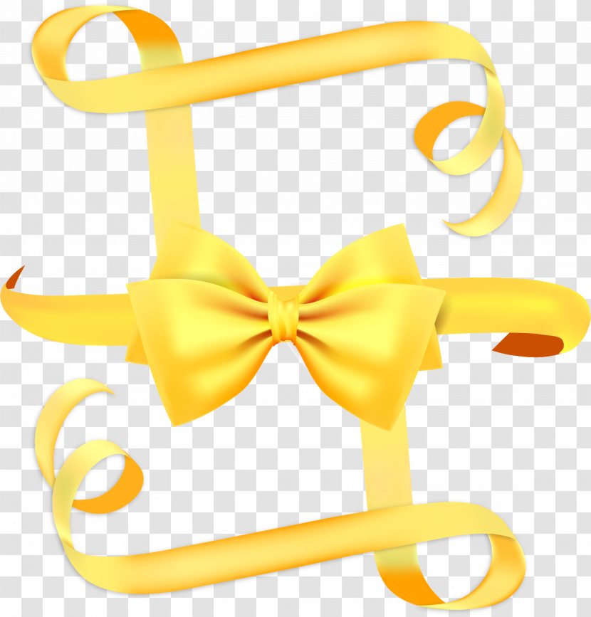 Clip Art - Gold - Vector Hand-drawn Bow Transparent PNG
