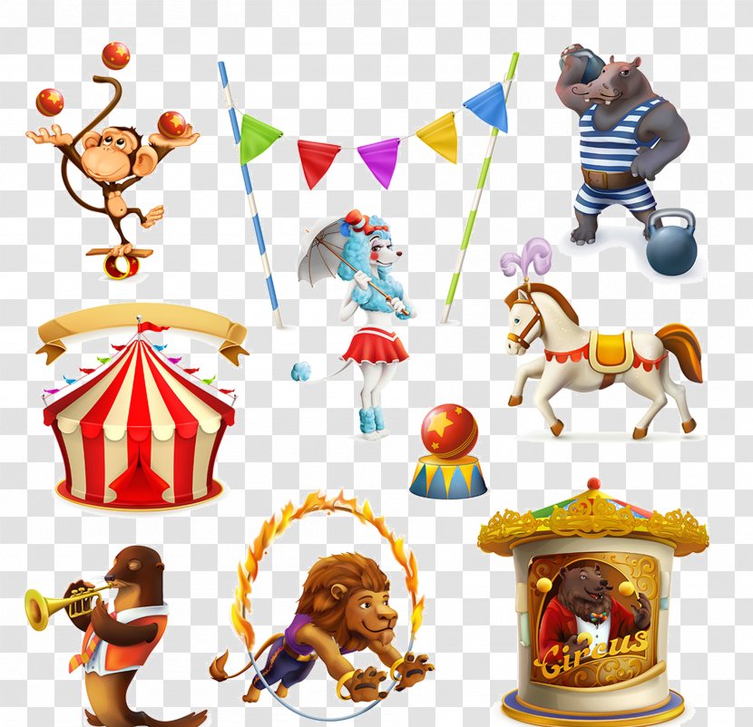 Circus Cartoon Illustration - Royalty Free - Animal Pictures Transparent PNG