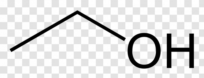 Ethanol Skeletal Formula Alcohol Chemical Structure - Alcoholic Drink Transparent PNG
