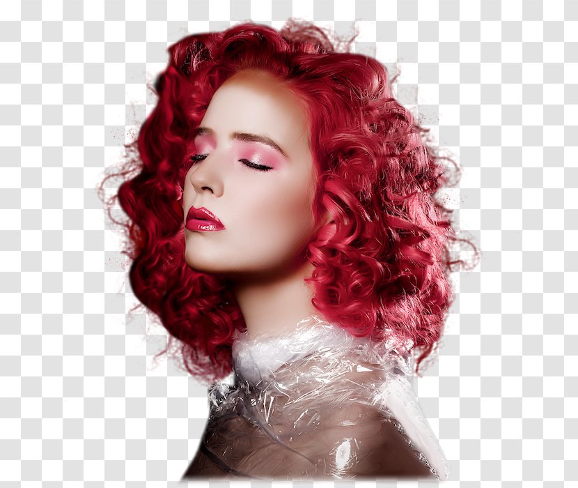 Red Hair Woman Blingee - Tree Transparent PNG