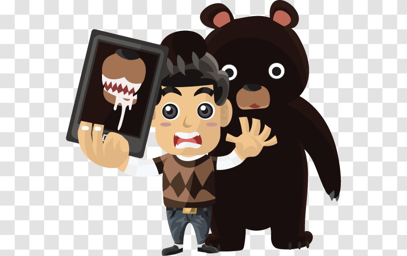 American Black Bear - Frame - Vector Bears And Humans Transparent PNG