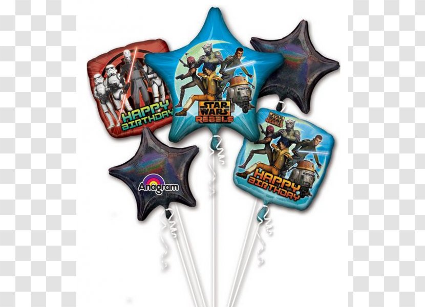 Star Wars: The Clone Wars Mylar Balloon Flower Bouquet Chewbacca - Floating Ribbon Transparent PNG