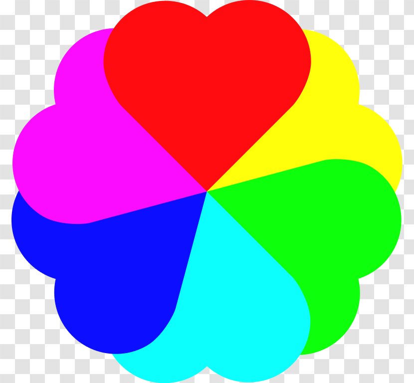 Heart Rainbow Color Clip Art - Leaf - Love Transparent PNG
