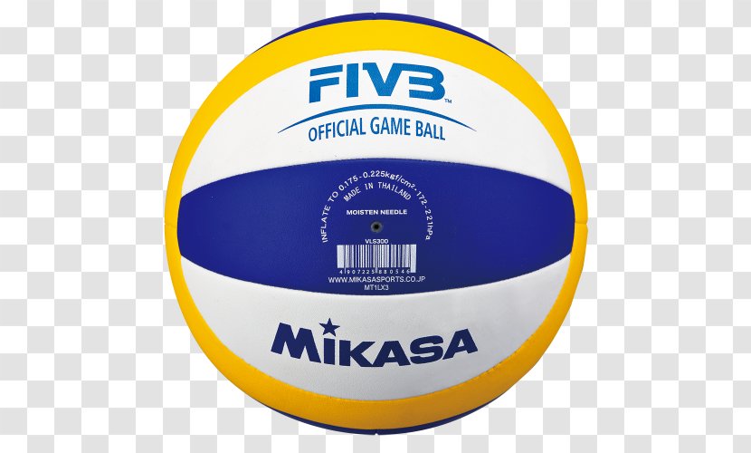 Beach Volleyball Mikasa Sports P.VLS300 Beachvolleyball Size 5 - Team Sport Transparent PNG