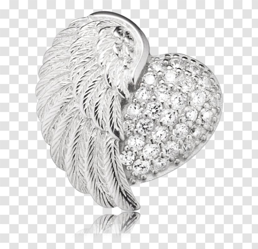 Charms & Pendants Sterling Silver Trailer Jewellery Cubic Zirconia - Locket - Heart Wing Transparent PNG