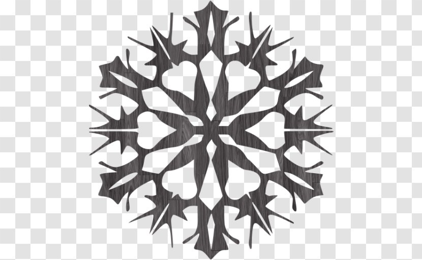 Computer Mouse Snowflake - Black And White Transparent PNG