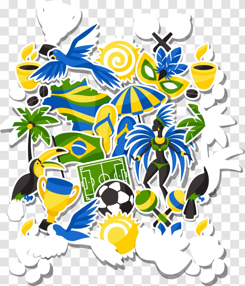 Rio De Janeiro FIFA World Cup Brazilian Carnival Clip Art - Fifa - Brazil Tropical Elements Transparent PNG