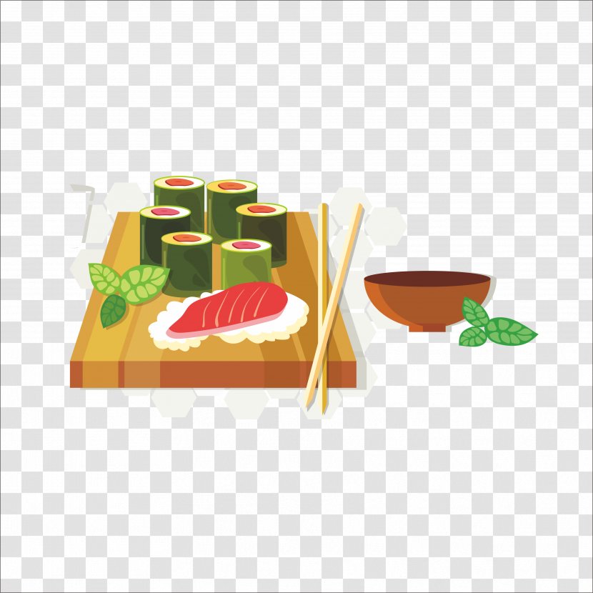 Japanese Cuisine Sushi Sashimi - Flat Transparent PNG