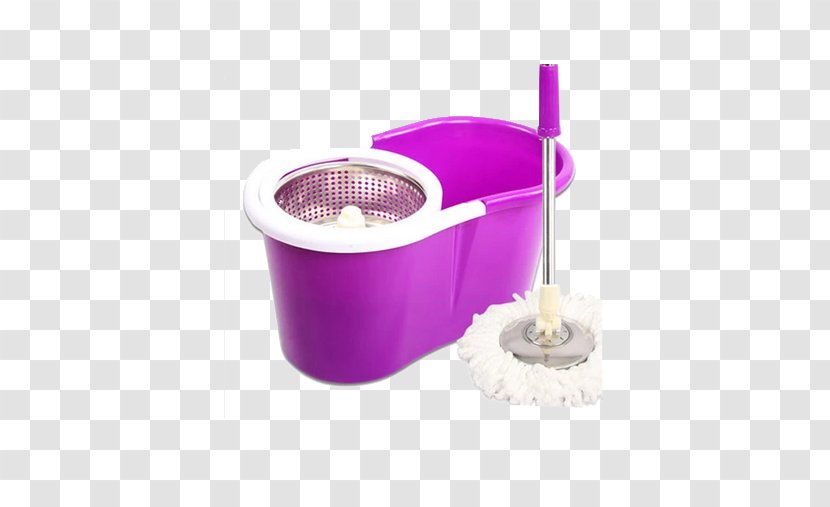 Mop Bucket - Violet - Automatic Drying Transparent PNG