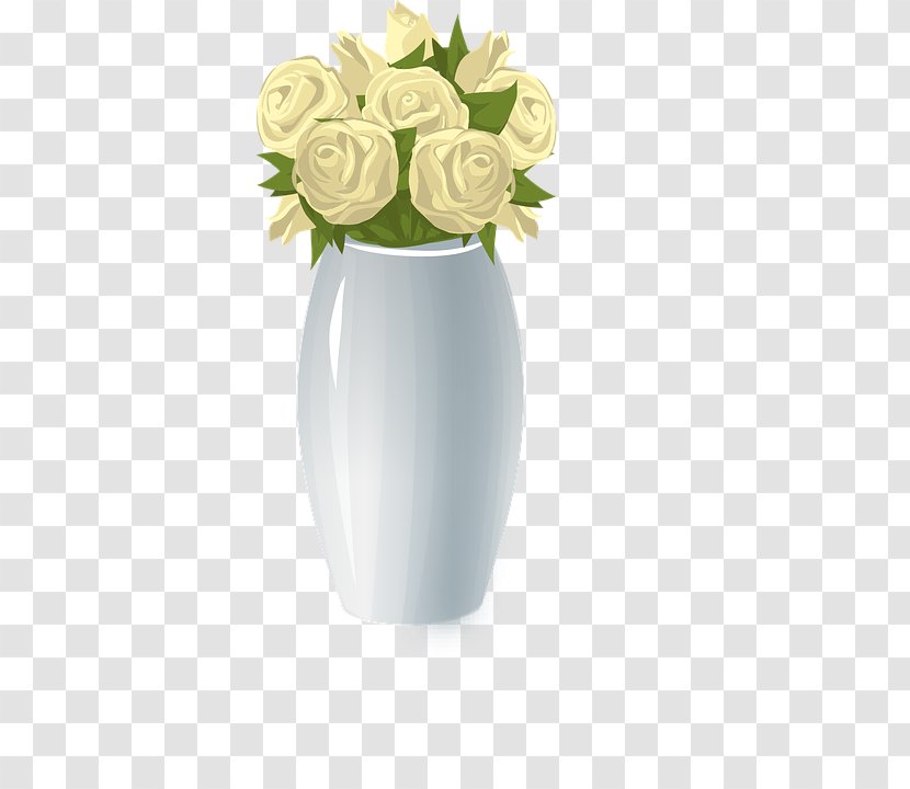 Garden Roses Vase Flower Drawing - Image File Formats - Empty Transparent PNG