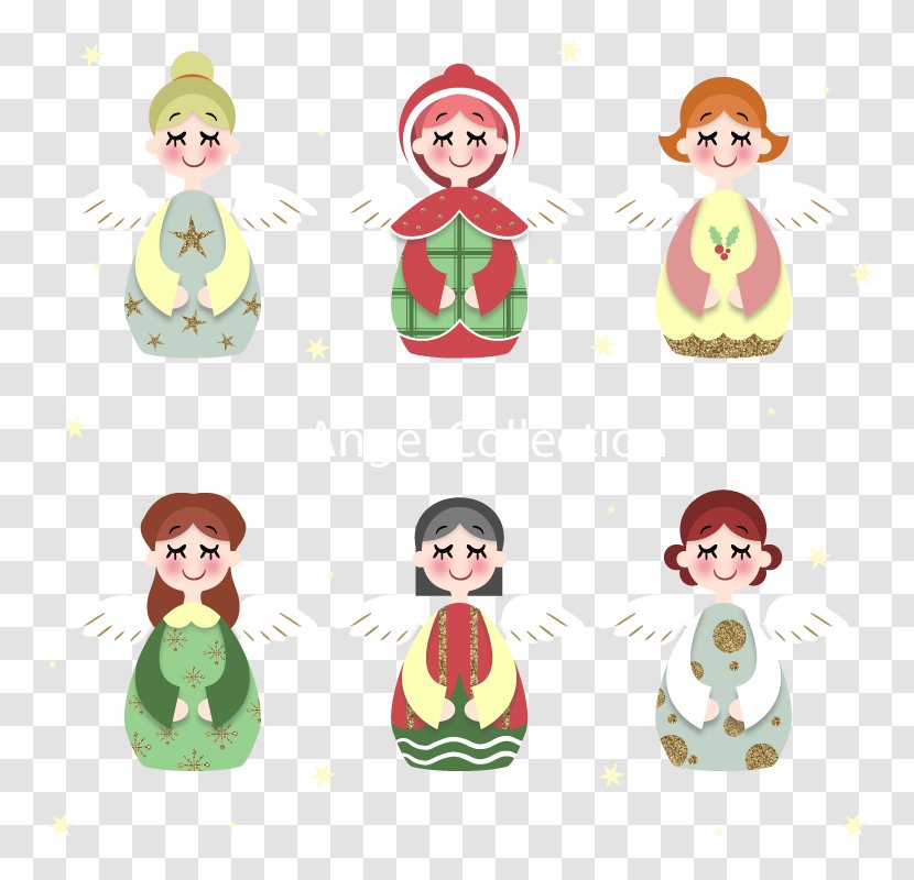 Doll Angel - Christmas Decoration - Vector Figurines Transparent PNG
