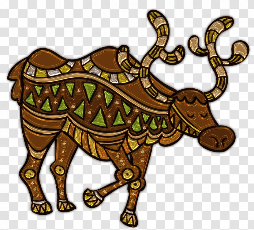 Santa Claus Reindeer Moose - Deer Transparent PNG