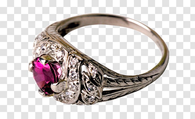 Ring Diamond Gemstone Clip Art - Ruby Transparent PNG