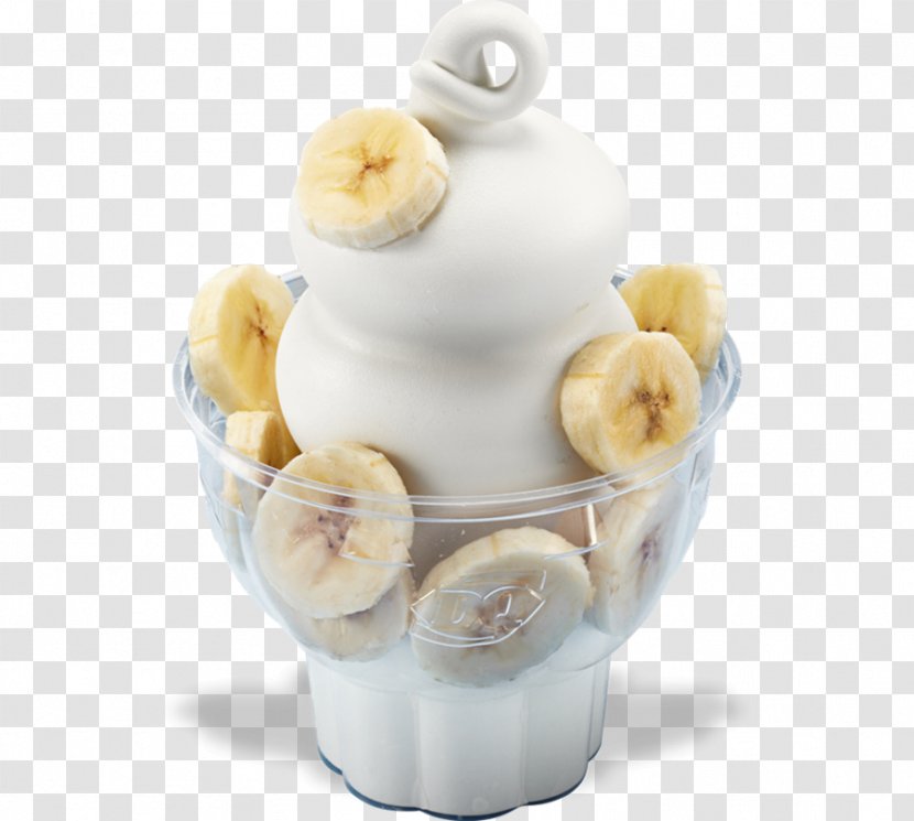 Sundae Fudge Dessert Dairy Queen Banana Split - Soft Serve Transparent PNG