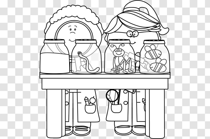 Science Black And White Scientist Clip Art - Cliparts Transparent PNG