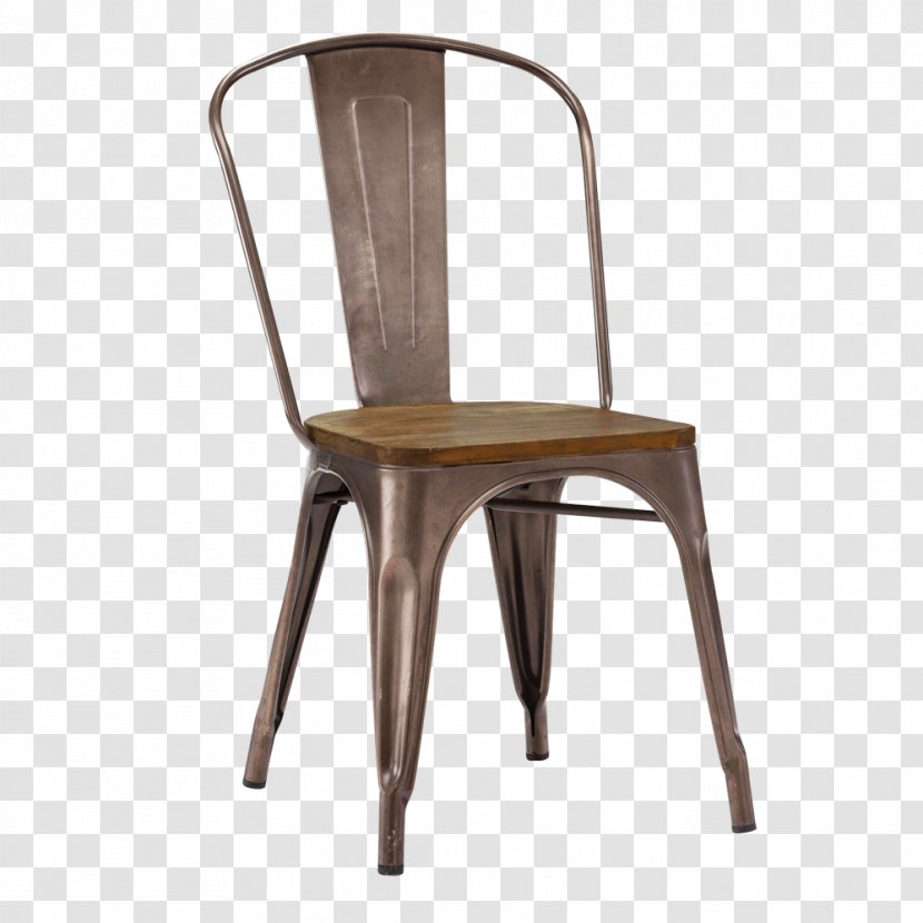 Chair Dining Room Copper Metal Tolix Bar Stool - Wood - Wedding Transparent PNG