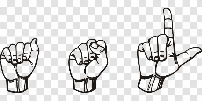 United States American Sign Language Deaf Culture - Cartoon - Fist Of Hard Work Transparent PNG