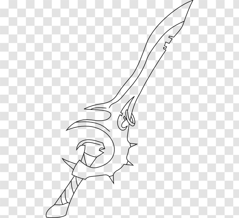 Fantasy Drawings Sword Line Art Clip Transparent PNG