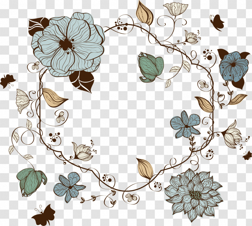 Flower Circle Frame Floral Circle Frame Circle Frame Transparent PNG