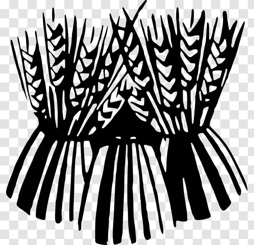 Sheaf Harvest Clip Art - Black And White - Grain Transparent PNG