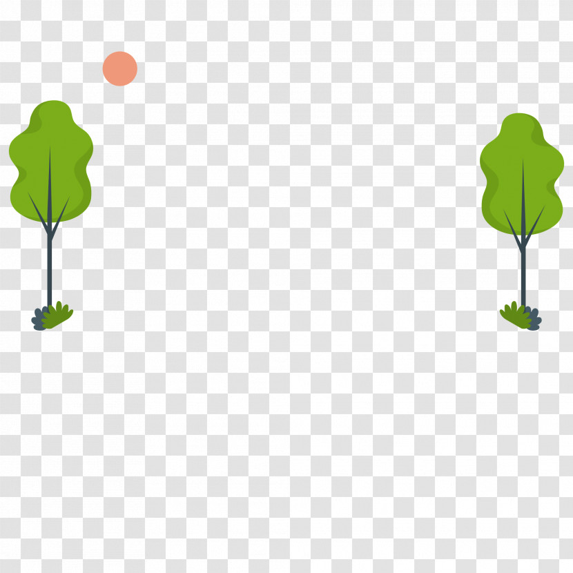 Leaf Green Line Tree Text Transparent PNG