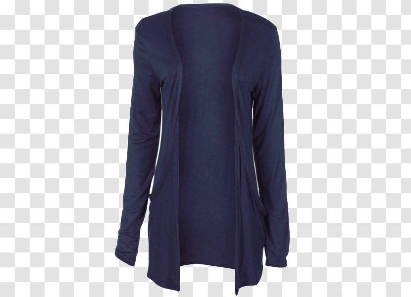 Cardigan Sweater Navy Blue Sleeve - Cobalt - Active Shirt Transparent PNG