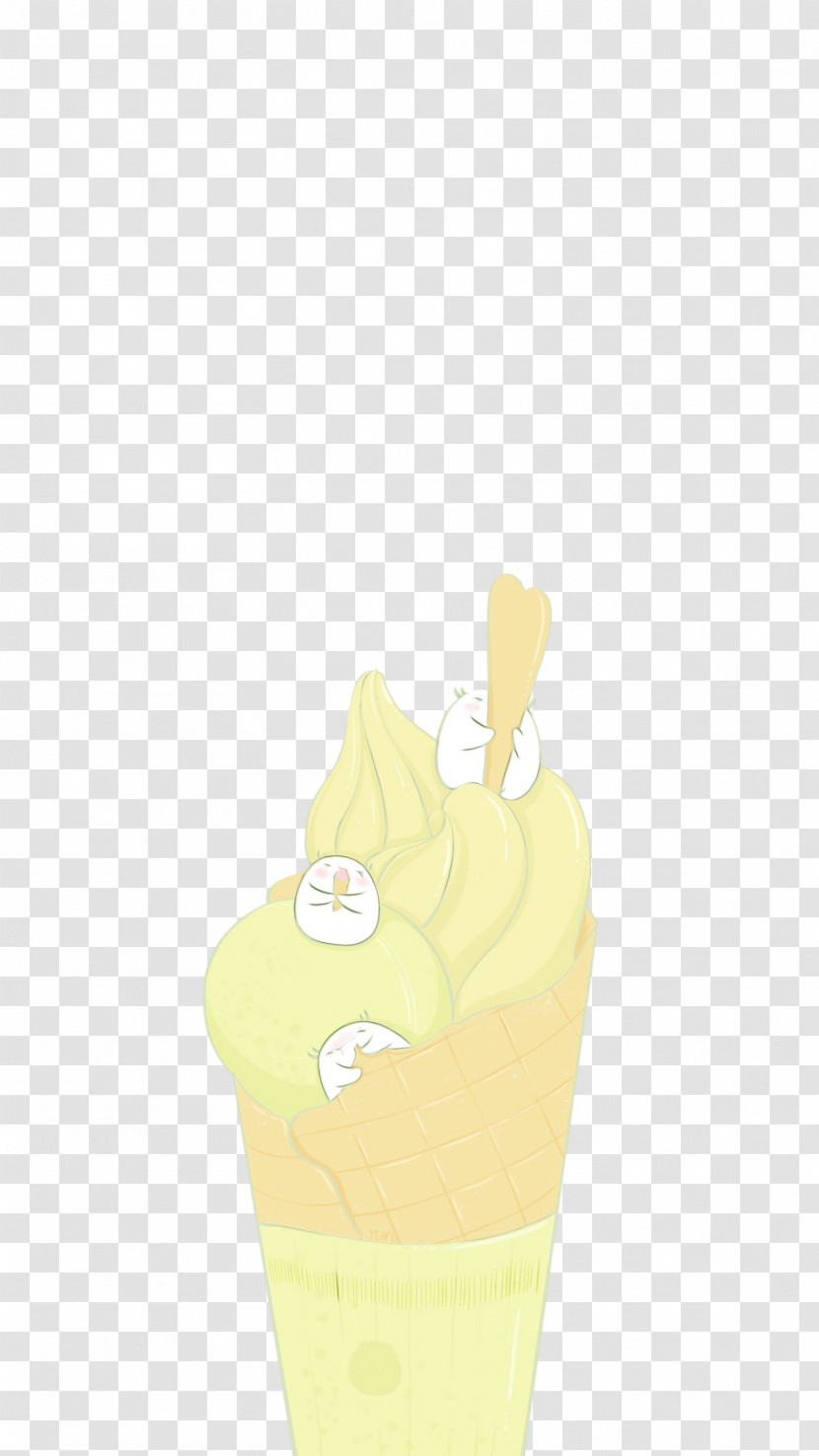 Ice Cream Cone Dairy Product Irish Cream Flavor Yellow Transparent PNG