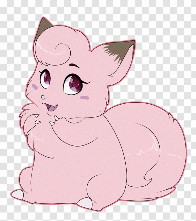 Clefairy Clefable Whiskers Cat Art - Nose - Fairy Transparent PNG