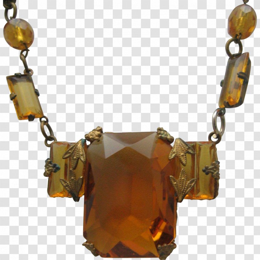 Jewellery Clothing Accessories Necklace Amber Gemstone - Art Deco Transparent PNG