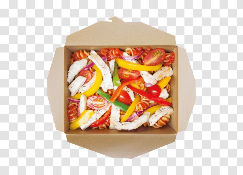 Pasta Chicken Salad Fast Food Take-out Cuisine - Takeaway Box Transparent PNG