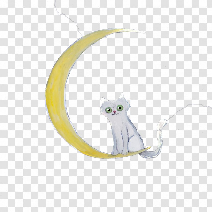 Cat Cartoon Tail Illustration - Fictional Character - Vector Moon Transparent PNG