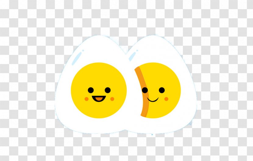 Smile Egg Yolk - Yellow - Two Eggs Cut Transparent PNG
