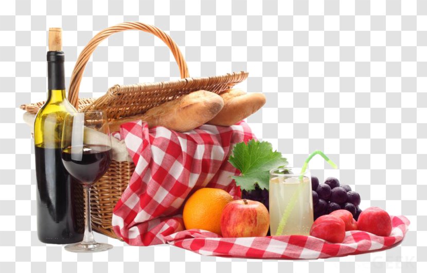 Wine Picnic Baskets Food Pasta - Bread Transparent PNG