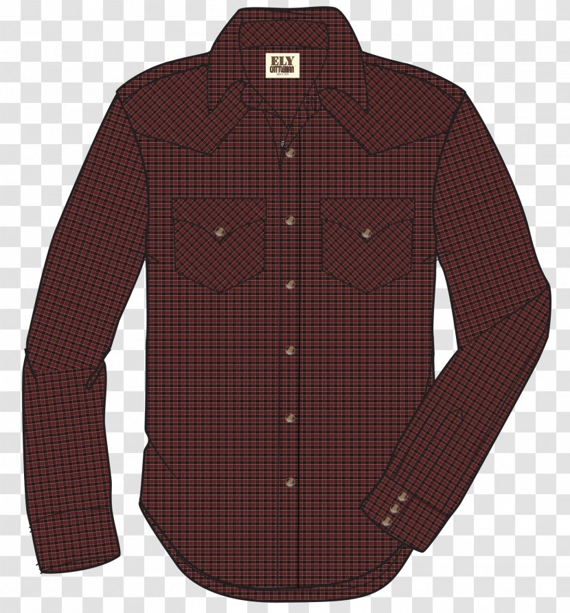 B J's & West Western Wear Tartan T-shirt Alt Attribute - Maroon Transparent PNG
