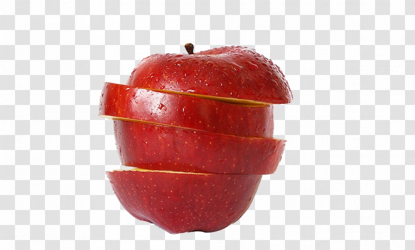 Apple Sticker Cuisine Fruit Auglis - Diet Food - Cut Red Transparent PNG