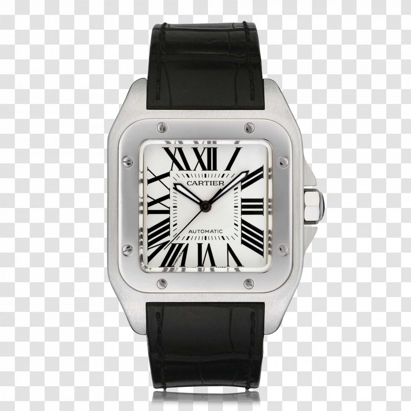 Cartier Tank Watch Santos 100 Jewellery - Watchmaker Transparent PNG